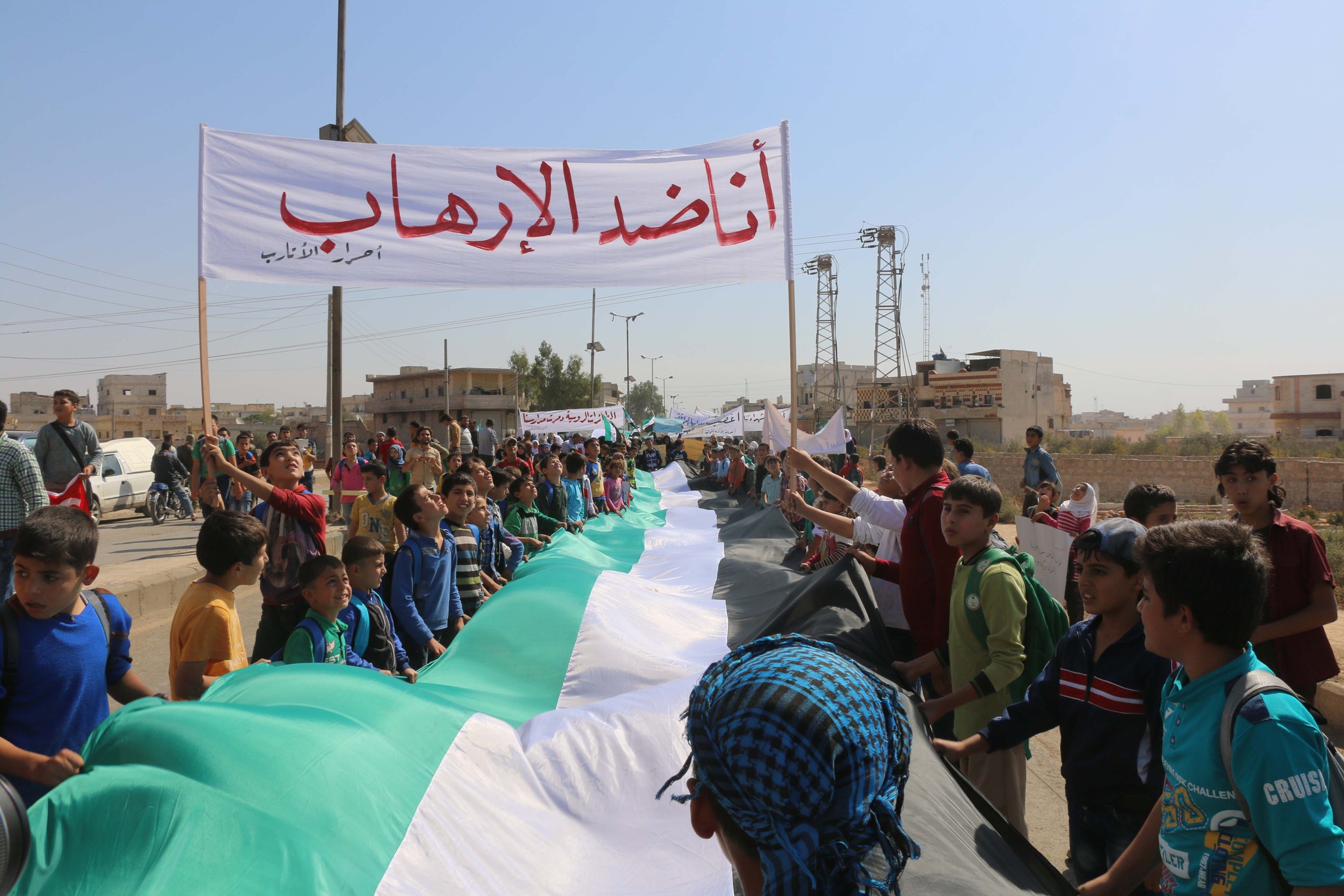 Ülkenin dört bir yanındaki gösterilerde Türk bayrağı açtılar!