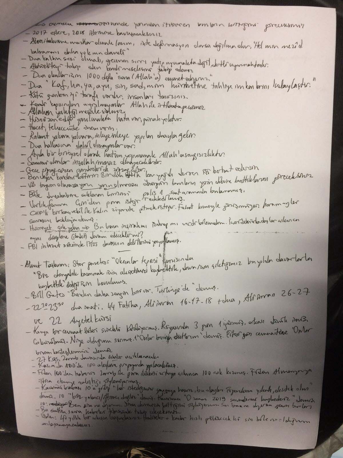 Darbeci binbaşı davaya kripto notlarla geldi