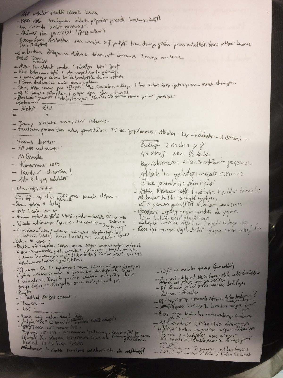 Darbeci binbaşı davaya kripto notlarla geldi