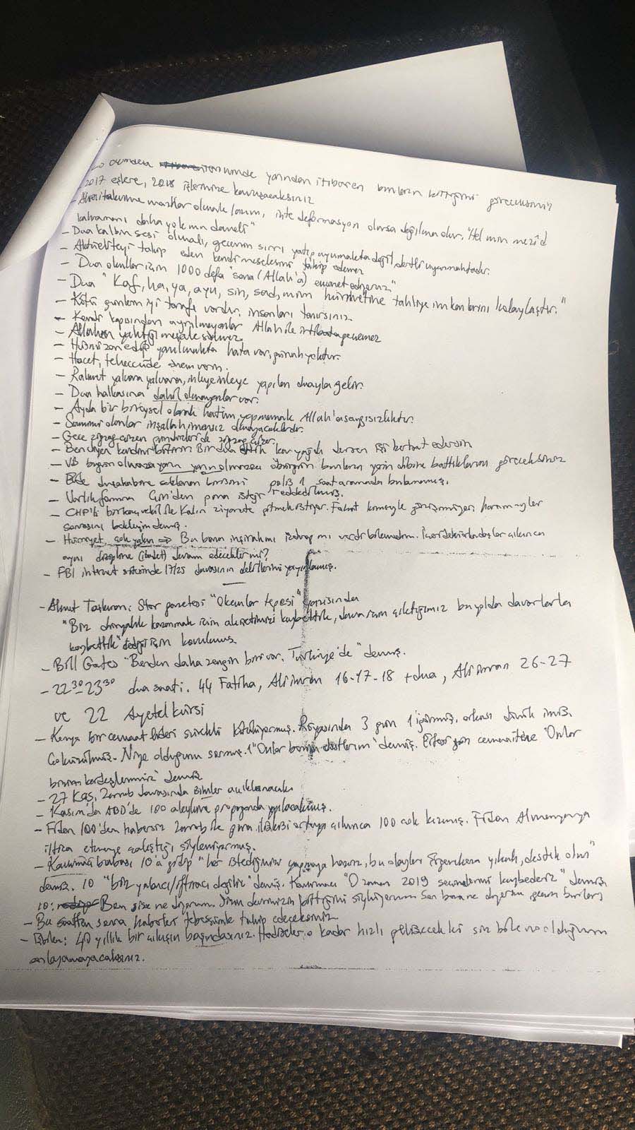 Darbeci binbaşı davaya kripto notlarla geldi