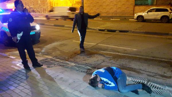 Bursa’da kaza yapan alkollü sürücü ağladı