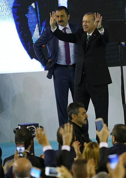Cumhurbaşkanı Erdoğan’ın konuşma yaptığı salonda ilk kez kullanıldı!