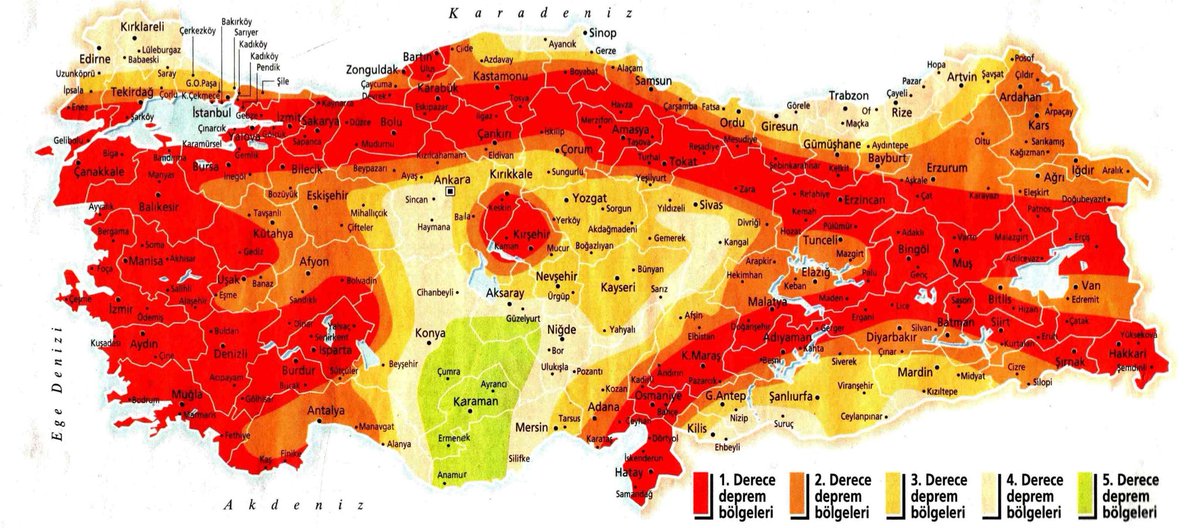 Türkiye’nin deprem haritası yenilendi