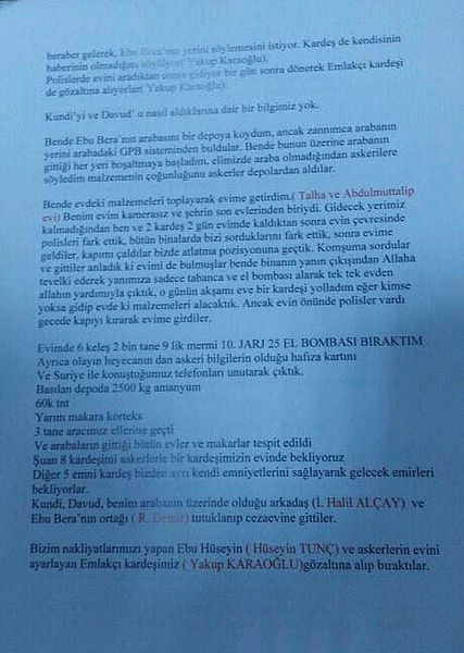 DEAŞ’lı terörist Durmaz’ın Ankara Gar Saldırısı sonrası örgüte verdiği rapor ortaya çıktı