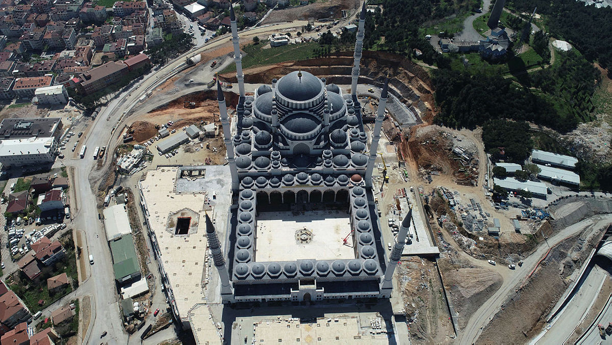 Çamlıca Camii inşasının sonuna gelindi