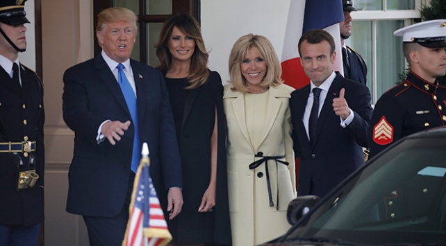 Trump, Macron’u üst düzeyde ağırlıyor