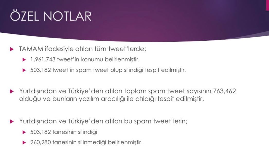 Tamam tagine en çok o ülkeden tweet atıldı! FETÖ de var PKK da var...