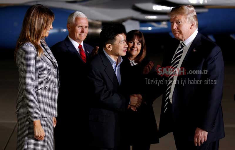 Trump Çifti ülkelerine dönen ABD vatandaşlarını karşıladı