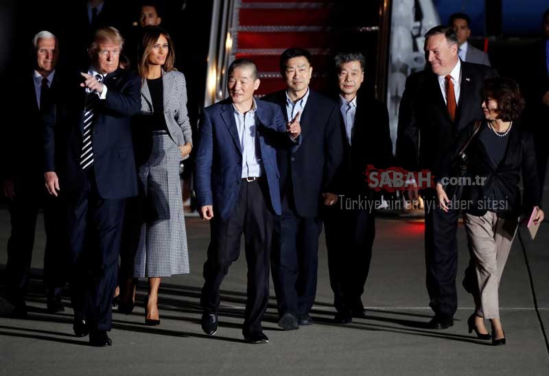 Trump Çifti ülkelerine dönen ABD vatandaşlarını karşıladı