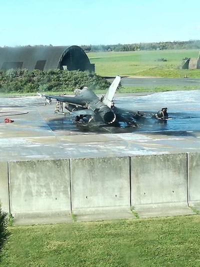 Belçika’da F-16 uçağı patladı