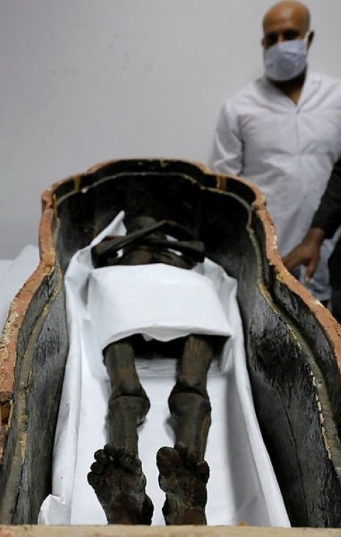 Mumyaların lahiti açıldı! O anlar böyle görüntülendi