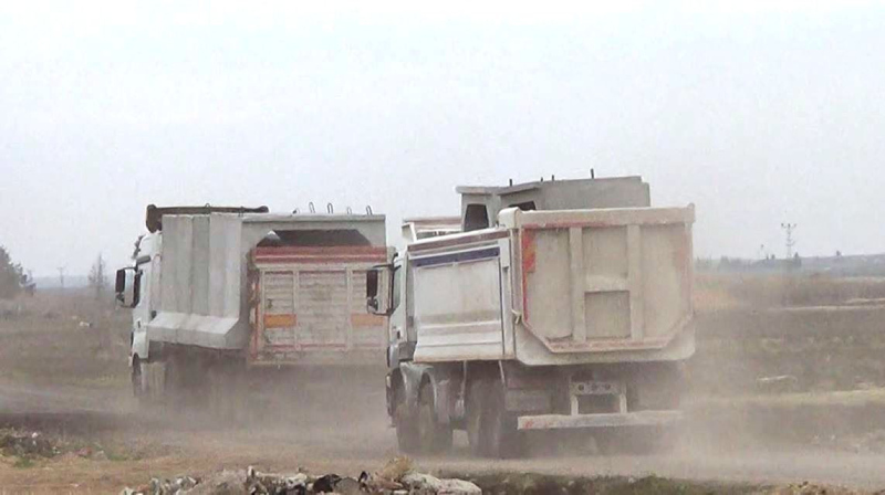 Son dakika: Sınır hattındaki beton blok sevkıyatı