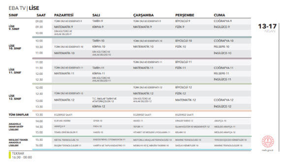 EBA TV ders tekrarları ne zaman, saat kaçta? Uzaktan eğitim ile TRT EBA TV ilkokul, ortaokul, lise tekrar dersleri izle