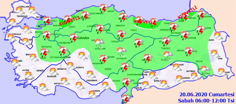 Son dakika haberi: Meteoroloji'den hava durumu yağış uyarısı yapıldı! 20 Haziran Bugün hava nasıl olacak? İşte il il hava durumu tahminleri...