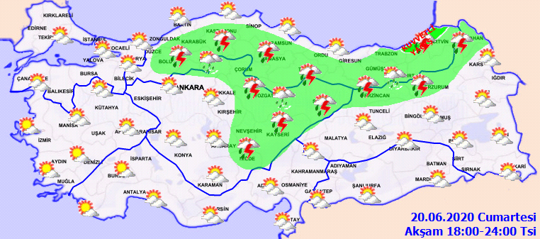 Son dakika haberi: Meteoroloji'den hava durumu yağış uyarısı yapıldı! 20 Haziran Bugün hava nasıl olacak? İşte il il hava durumu tahminleri...