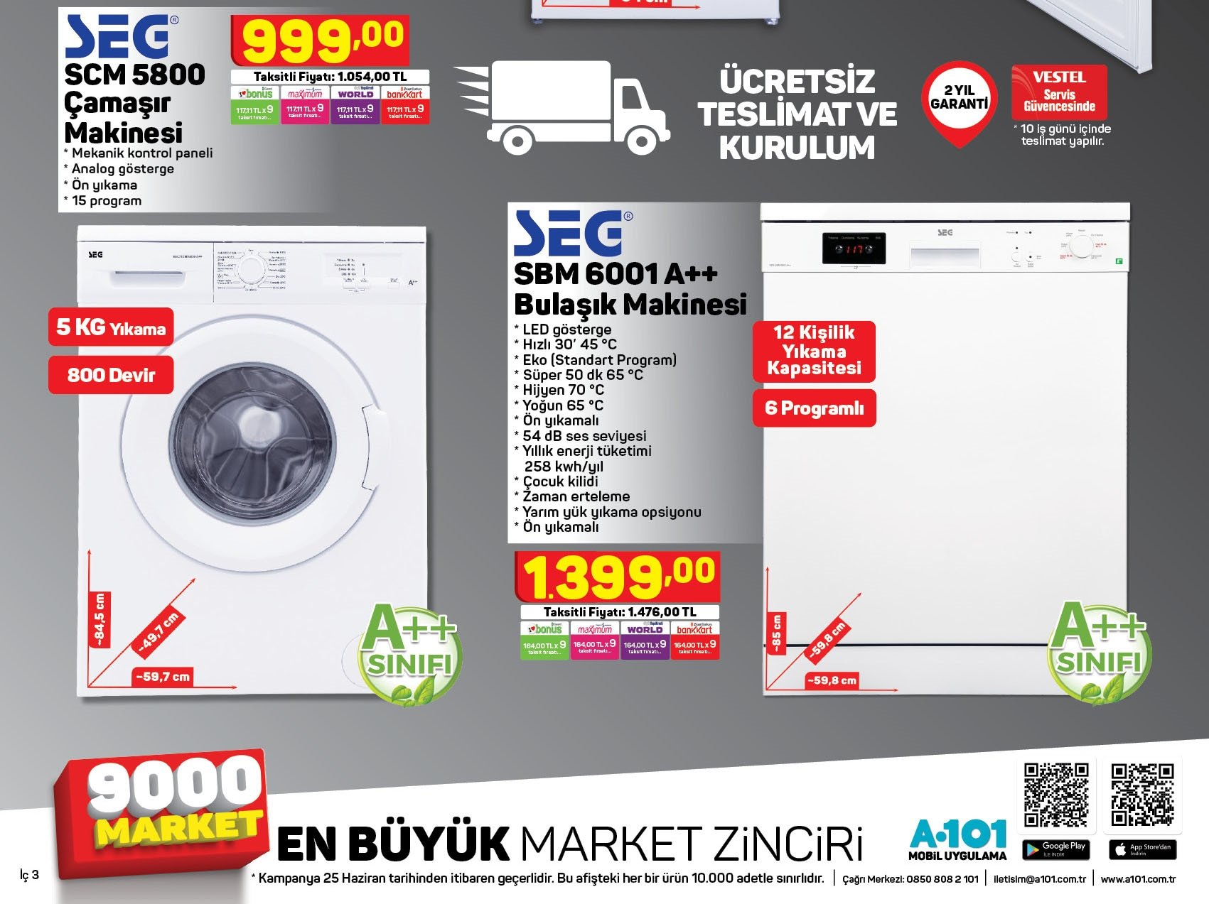 A101 aktüel ürünler kataloğu ile indirim bugün başlıyor! A101 aktüel ürünler listesinde buzdolabından televizyona...