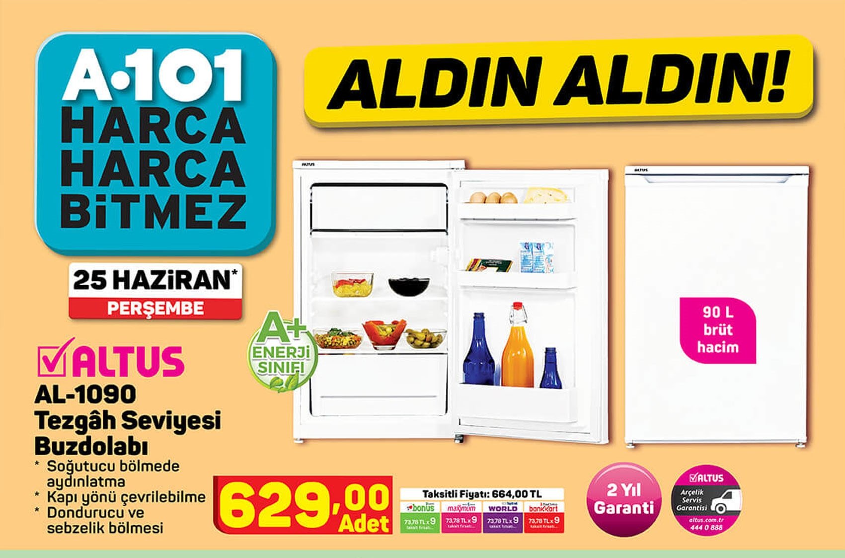 A101 aktüel ürünler kataloğu ile indirim bugün başlıyor! A101 aktüel ürünler listesinde buzdolabından televizyona...