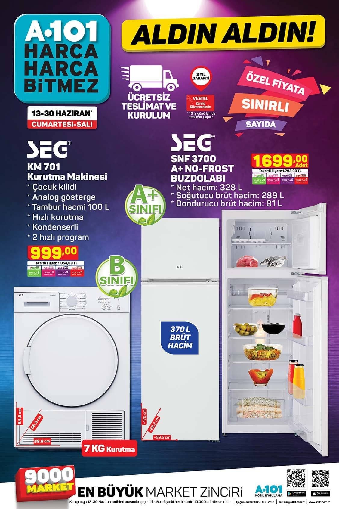 A101 aktüel ürünler kataloğu ile indirim bugün başlıyor! A101 aktüel ürünler listesinde buzdolabından televizyona...