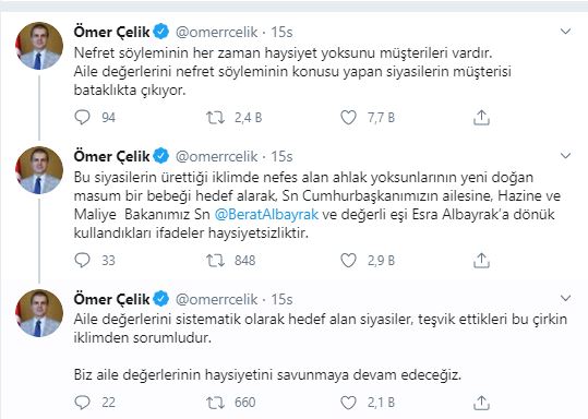 Bakan Berat Albayrak ve Esra Albayrak’ın 1 günlük bebeklerini bile hedef aldılar! Alçak paylaşıma gözaltı...