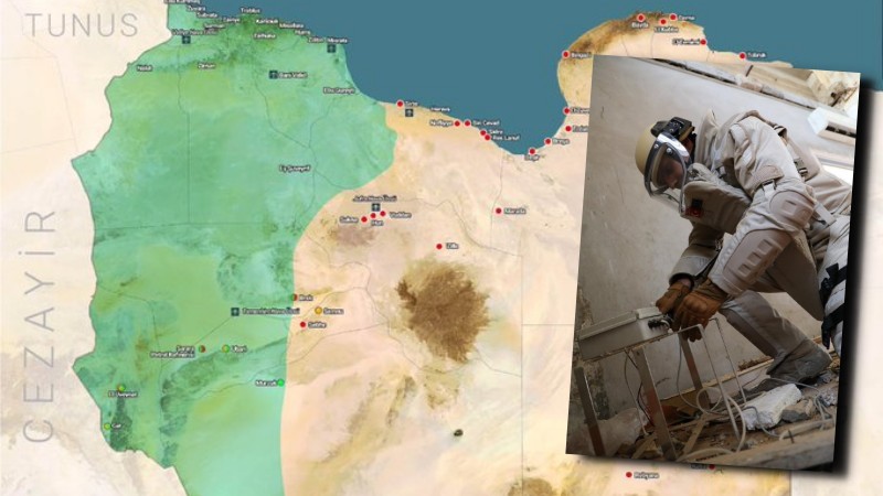 Libya ordusu Hafter milislerinin sivil yerleşimlere tuzakladığı mayınları sergiledi