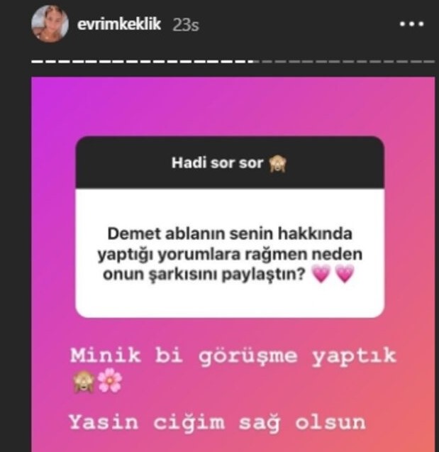 SON DAKİKA | Demet Akalın ile Survivor Evrim barıştı! Evrim Keklik ile Demet Akalın’ı o isim barıştırdı!