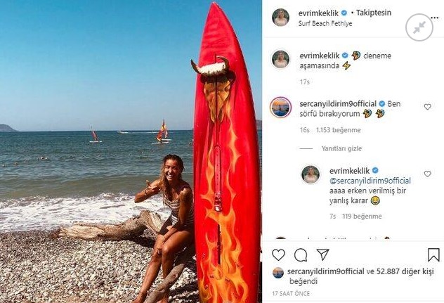SON DAKİKA GELİŞMESİ: Survivor Evrim’in tatil fotoğraflarına Survivor Sercan’ın yaptığı yorum takipçilerin gözünden kaçmadı! işte o yorum!