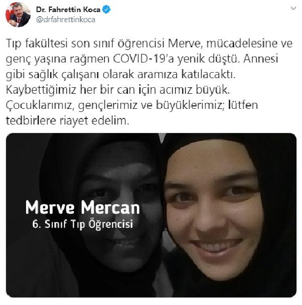 Genç Doktor Merve Mercan Koronavirüs nedeniyle hayatını kaybetti Merve Mercan kimdir, kaç yaşındaydı?