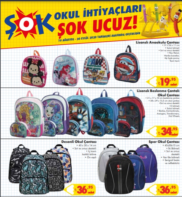 ŞOK aktüel ürünler kataloğu büyük indirimde! Okul ihtiyaçları temalı ŞOK aktüel ürünler kataloğunda bu hafta neler var?