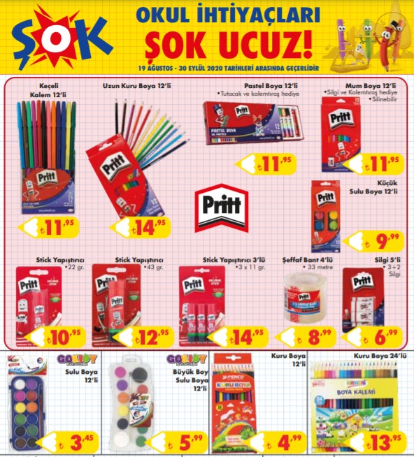 ŞOK aktüel ürünler kataloğu büyük indirimde! Okul ihtiyaçları temalı ŞOK aktüel ürünler kataloğunda bu hafta neler var?