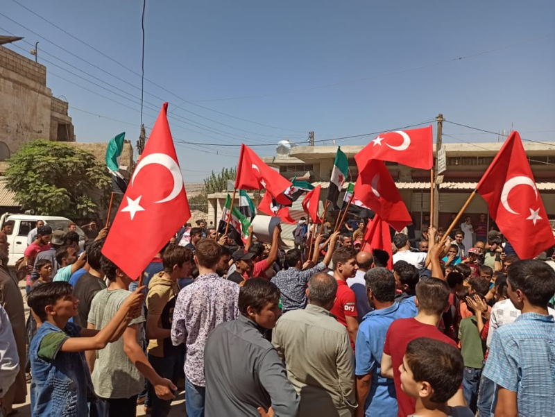 İdlib’de TSK’ye destek gösterileri düzenlendi