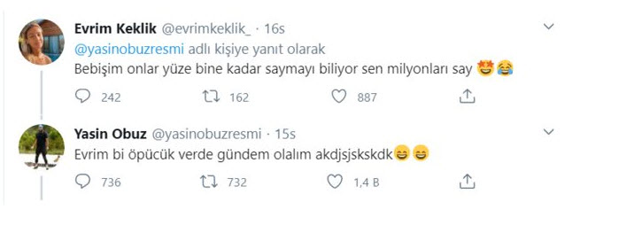 Survivor Yasin ile Survivor Evrim’den olay gönderme! Kudurun hadi...