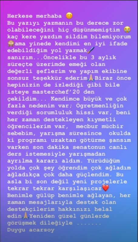 SON DAKİKA HABERİ: MasterChef Duygu’dan flaş açıklamalar...Yemeğini bilerek sabote eden MasterChef Duygu: Çok fazla nedenim var...