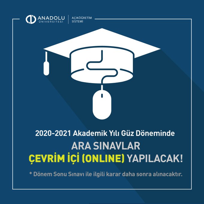 AÖF güz dönemi ara sınavları online çevrimiçi mi olacak, nasıl olacak? 2020 AÖF güz dönemi sınavları ne zaman yapılacak?