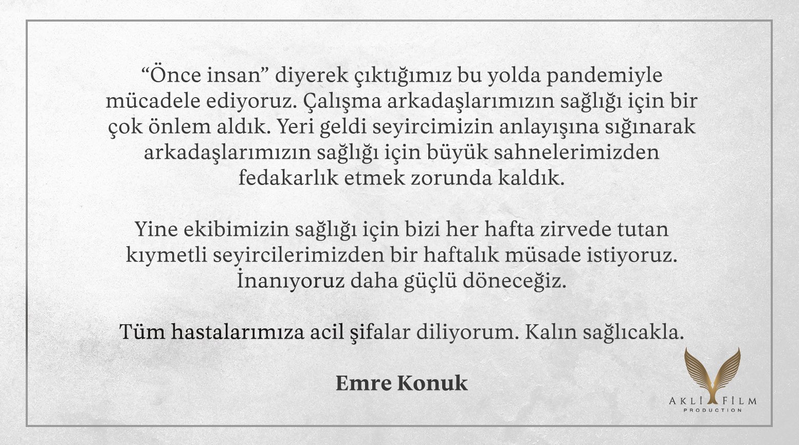 Uyanış Büyük Selçuklu setinde koronavirüs paniği! Dizinin yapımcısı böyle duyurdu