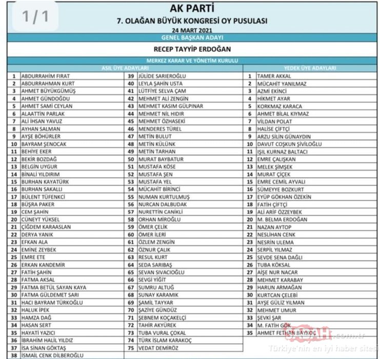 Son dakika | Başkan Erdoğan açıkladığı listede dikkat çeken ayrıntı ve isimler!