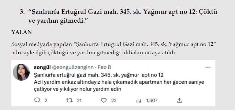 Millet acısını yaşarken onlar algı operasyonu yaptı! İşte Kahramanmaraş depremi ile ilgili yalanlar ve gerçekler