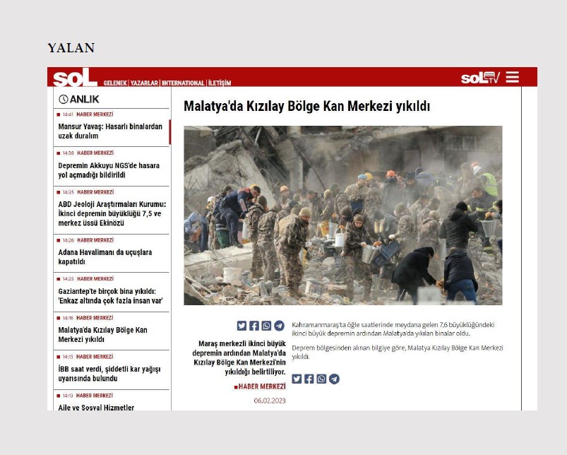 Millet acısını yaşarken onlar algı operasyonu yaptı! İşte Kahramanmaraş depremi ile ilgili yalanlar ve gerçekler