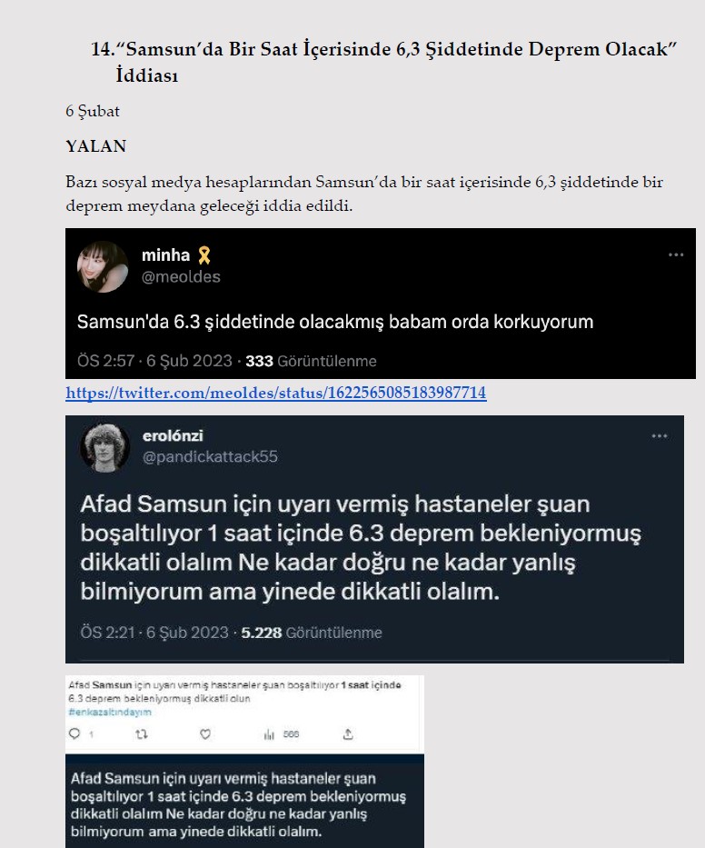 Millet acısını yaşarken onlar algı operasyonu yaptı! İşte Kahramanmaraş depremi ile ilgili yalanlar ve gerçekler