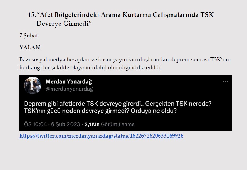 Millet acısını yaşarken onlar algı operasyonu yaptı! İşte Kahramanmaraş depremi ile ilgili yalanlar ve gerçekler