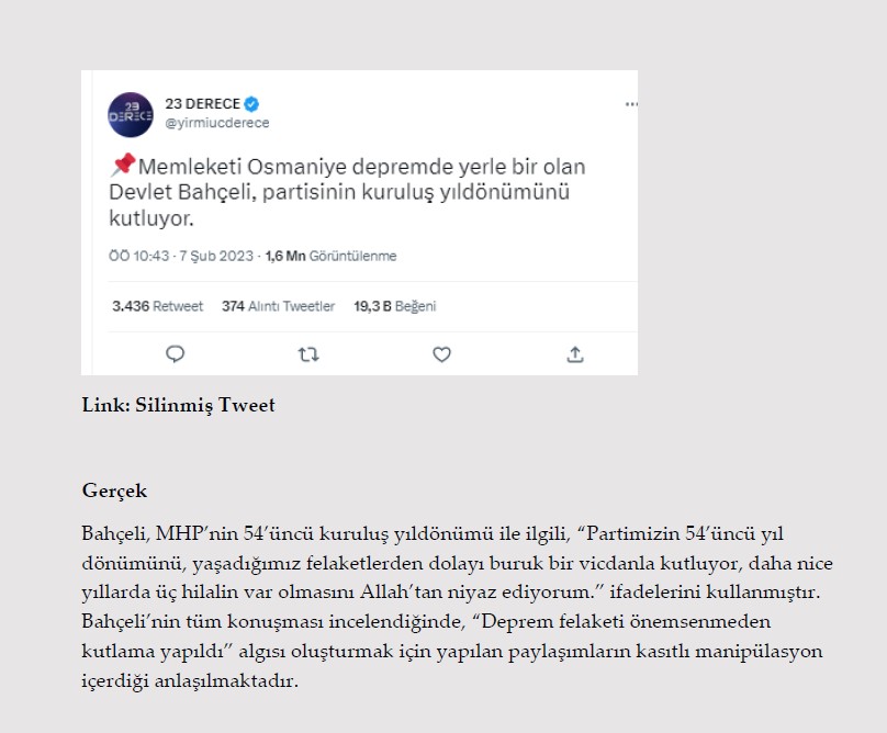 Millet acısını yaşarken onlar algı operasyonu yaptı! İşte Kahramanmaraş depremi ile ilgili yalanlar ve gerçekler