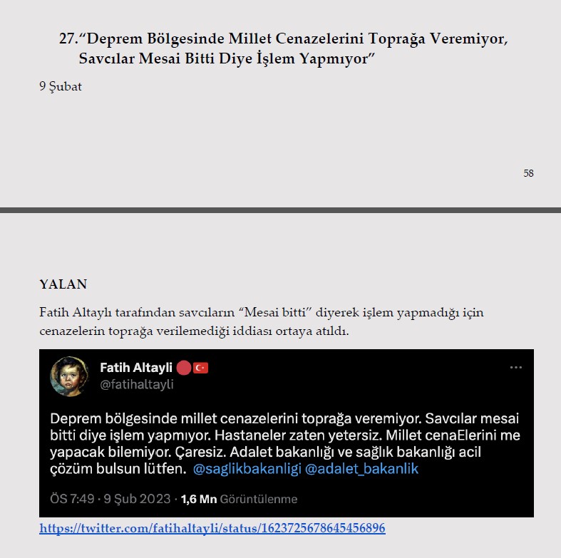 Millet acısını yaşarken onlar algı operasyonu yaptı! İşte Kahramanmaraş depremi ile ilgili yalanlar ve gerçekler