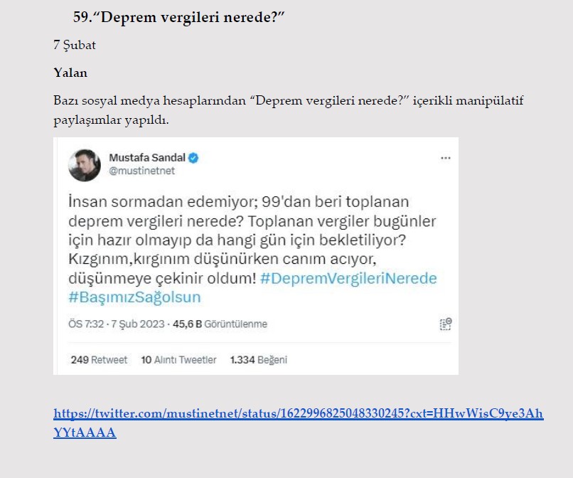 Millet acısını yaşarken onlar algı operasyonu yaptı! İşte Kahramanmaraş depremi ile ilgili yalanlar ve gerçekler