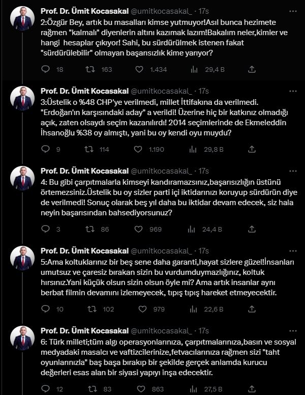CHP’li Kocasakal’dan, Özgür Özel’e ’Kılıçdaroğlu’ tepkisi: Bu masalları kimse yutmuyor!