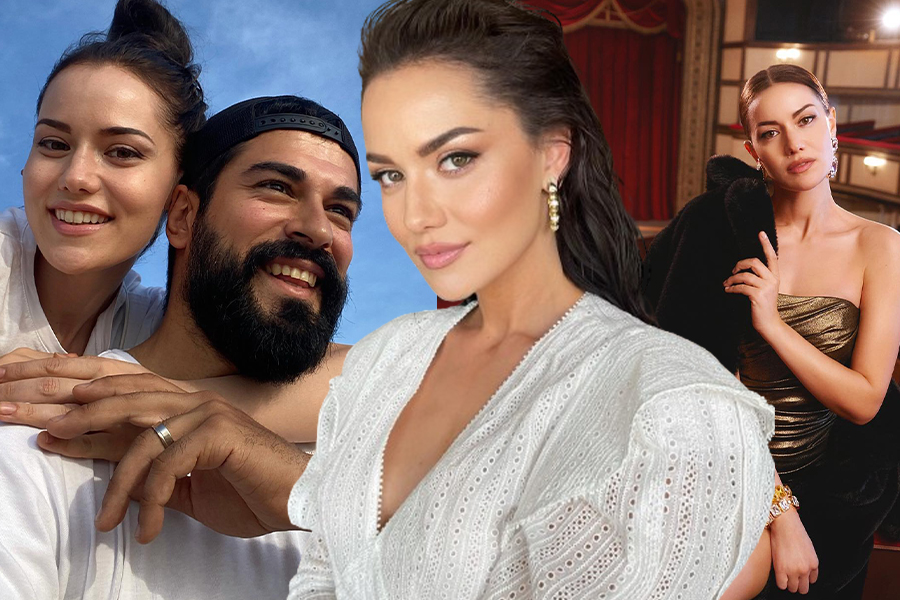 Burak Özçivit ve Fahriye Evcen çiftinin kayak keyfi! Oğulları Karan ve Kerem ile içleri ısıttılar