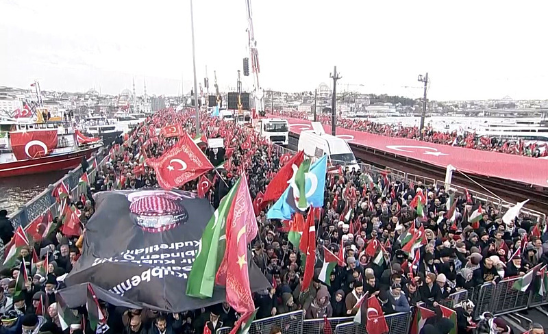 SON DAKİKA… Yüz binler Filistin için tek yürek! İstanbul’da Gazze kıyamı: Tarihi görüntüler…