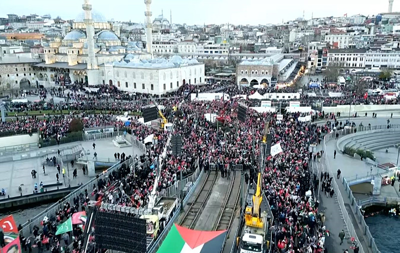 SON DAKİKA… Yüz binler Filistin için tek yürek! İstanbul’da Gazze kıyamı: Tarihi görüntüler…