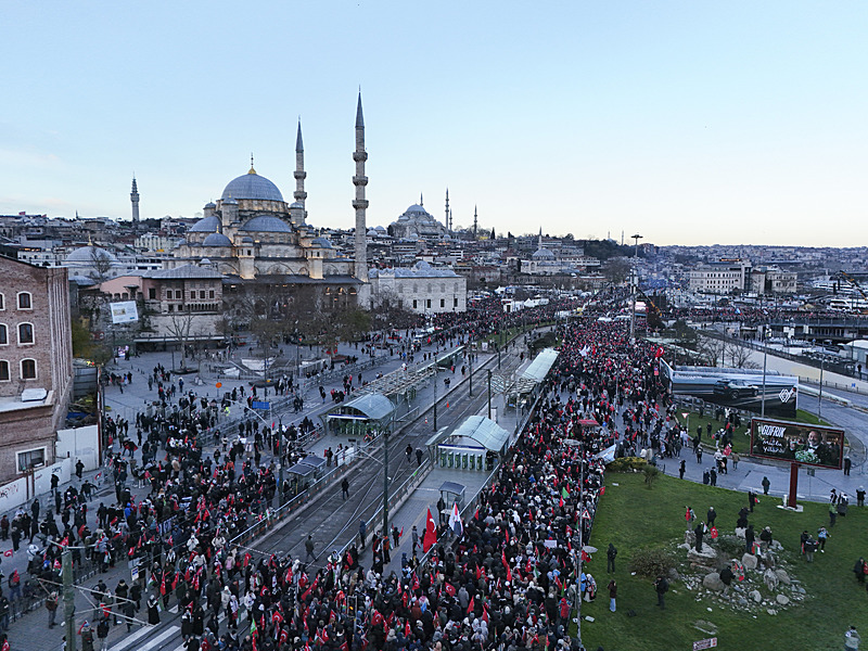 SON DAKİKA… Yüz binler Filistin için tek yürek! İstanbul’da Gazze kıyamı: Tarihi görüntüler…