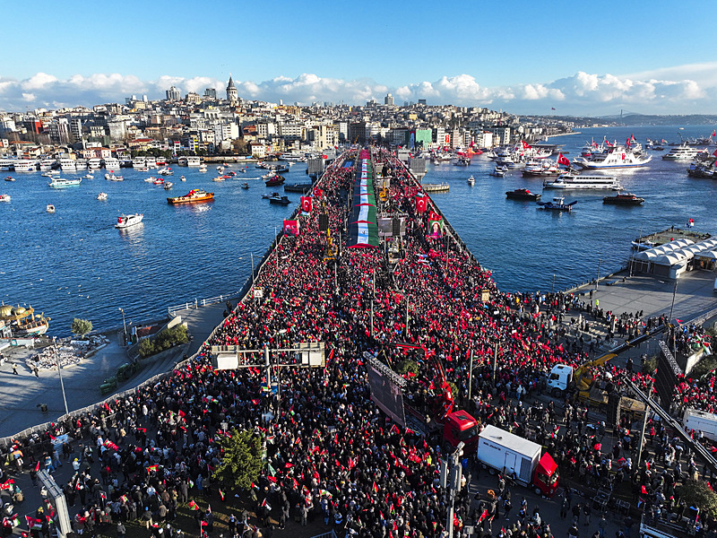 SON DAKİKA… Yüz binler Filistin için tek yürek! İstanbul’da Gazze kıyamı: Tarihi görüntüler…