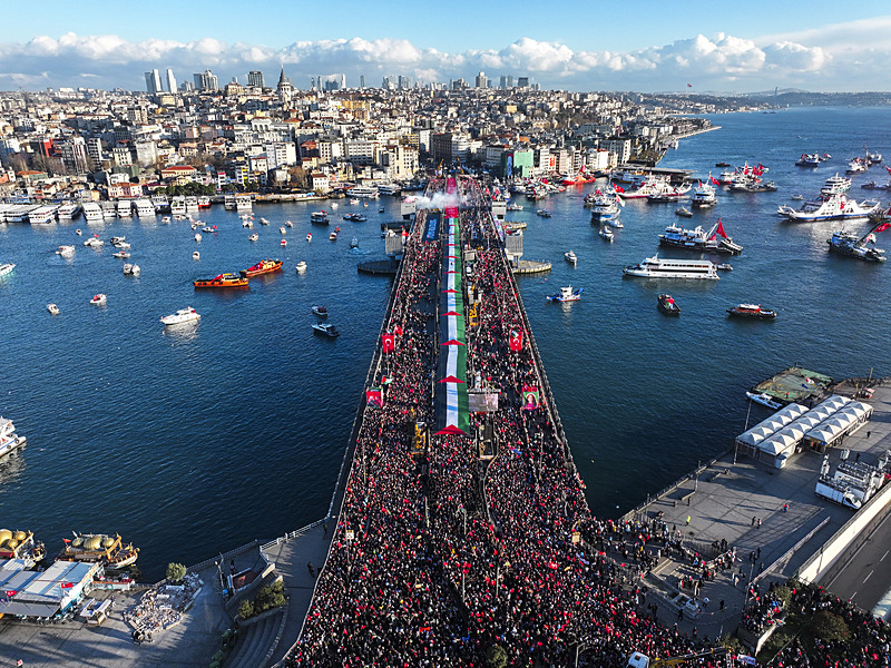 SON DAKİKA… Yüz binler Filistin için tek yürek! İstanbul’da Gazze kıyamı: Tarihi görüntüler…