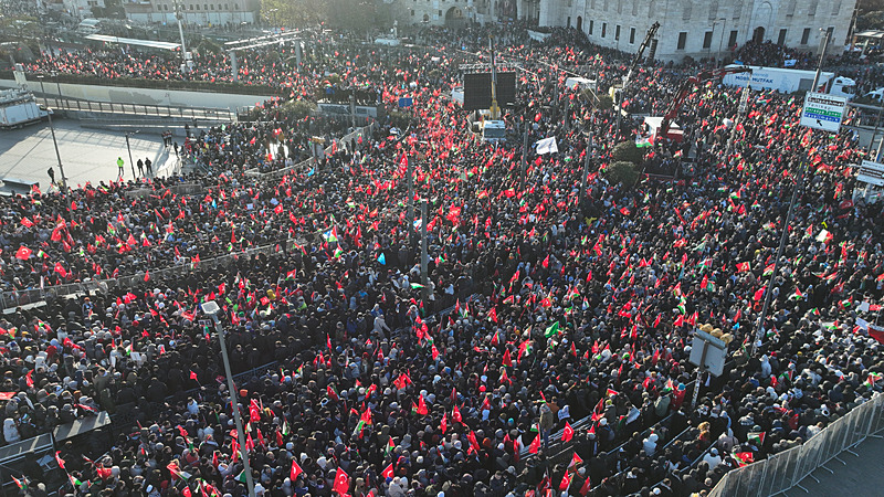 SON DAKİKA… Yüz binler Filistin için tek yürek! İstanbul’da Gazze kıyamı: Tarihi görüntüler…